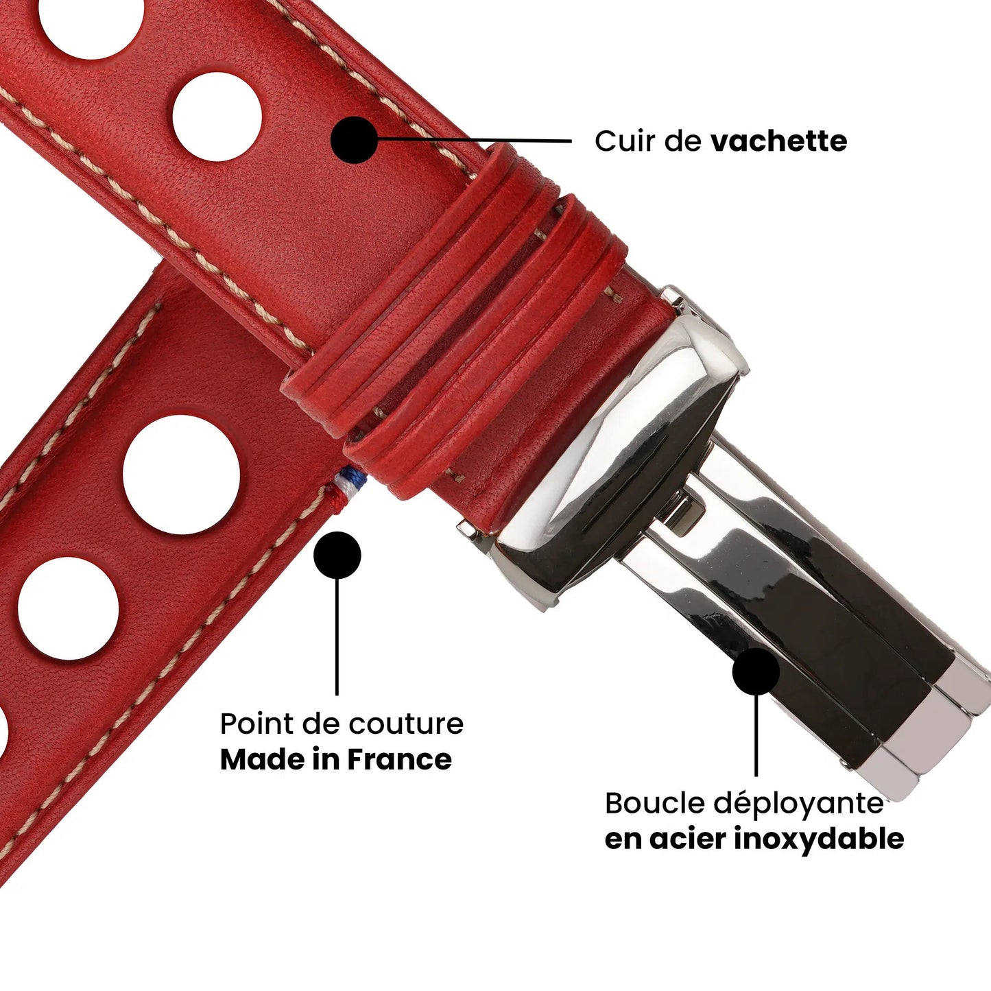 Bracelet Apple Watch Rallye avec boucle déployante