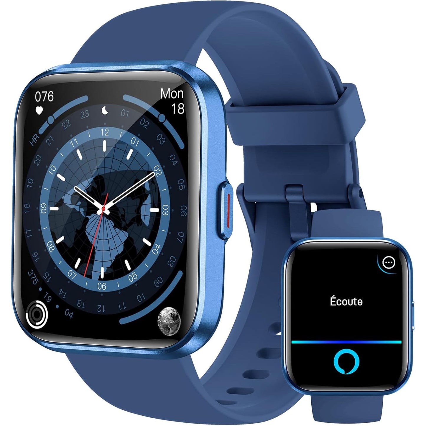 Montre Connectée LumiFit X - 1.8" avec Alexa, Appels Bluetooth, Suivi Santé, 100 Modes Sport, Étanche IP68
