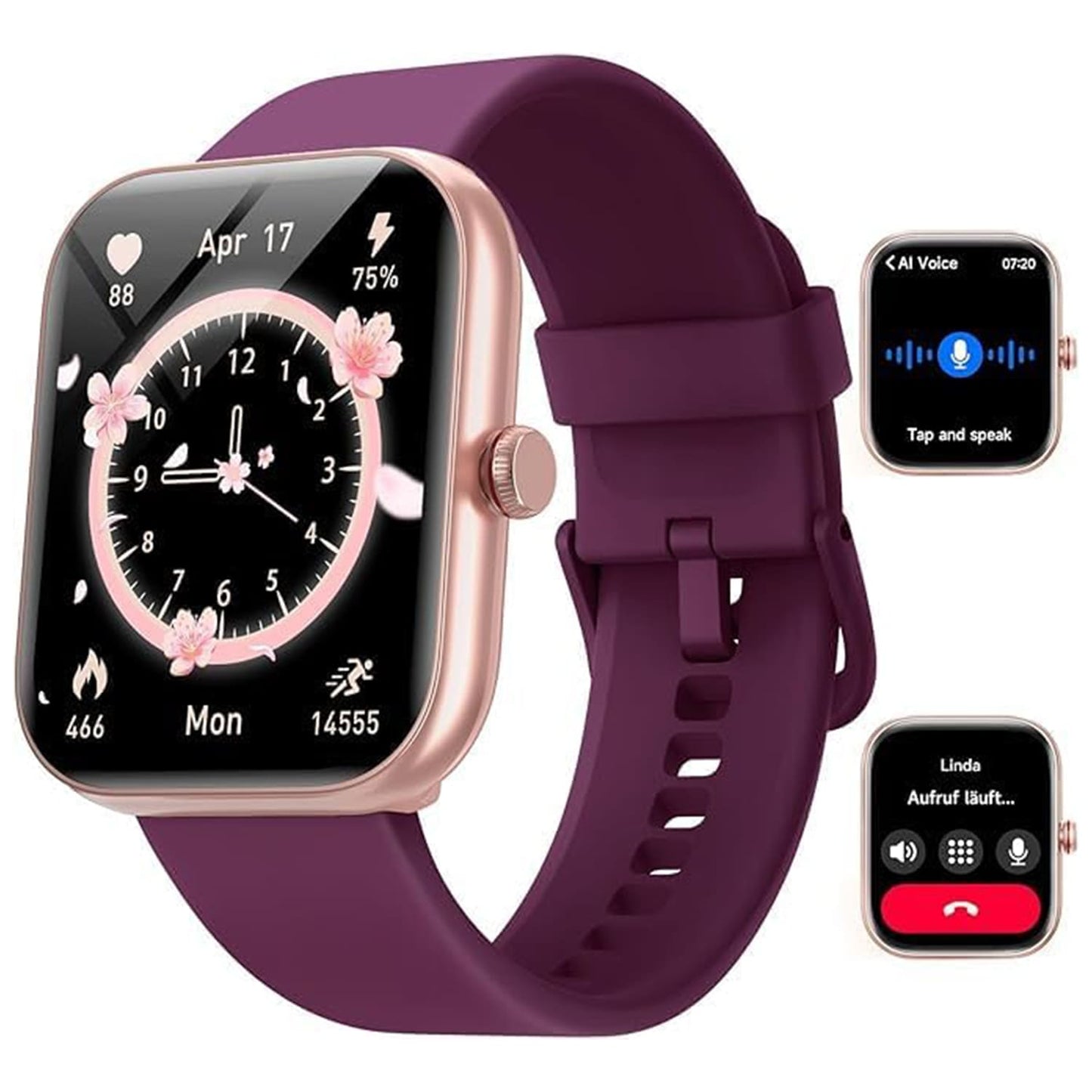 Montre Connectée NeoFit - Appels Bluetooth, Alexa, SpO2, Podomètre, Étanche IP68
