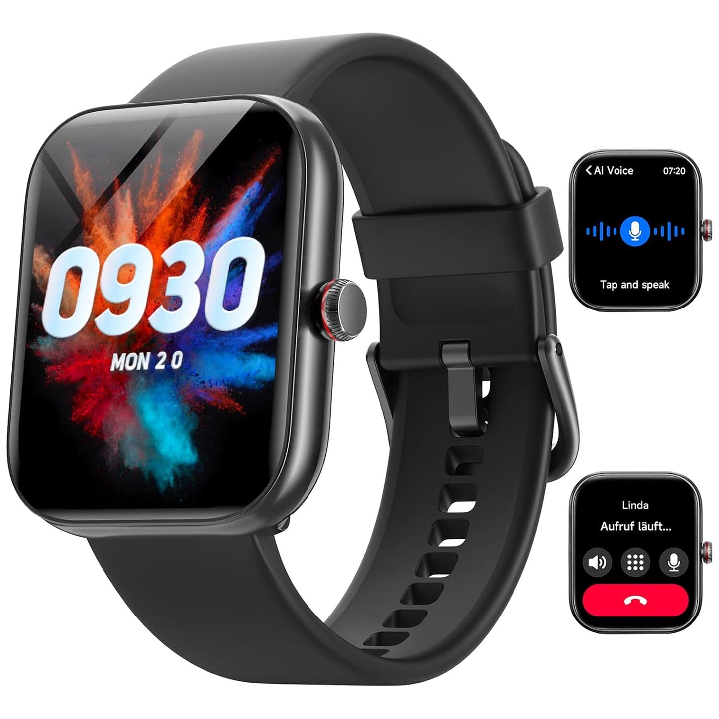 Montre Connectée NeoFit - Appels Bluetooth, Alexa, SpO2, Podomètre, Étanche IP68