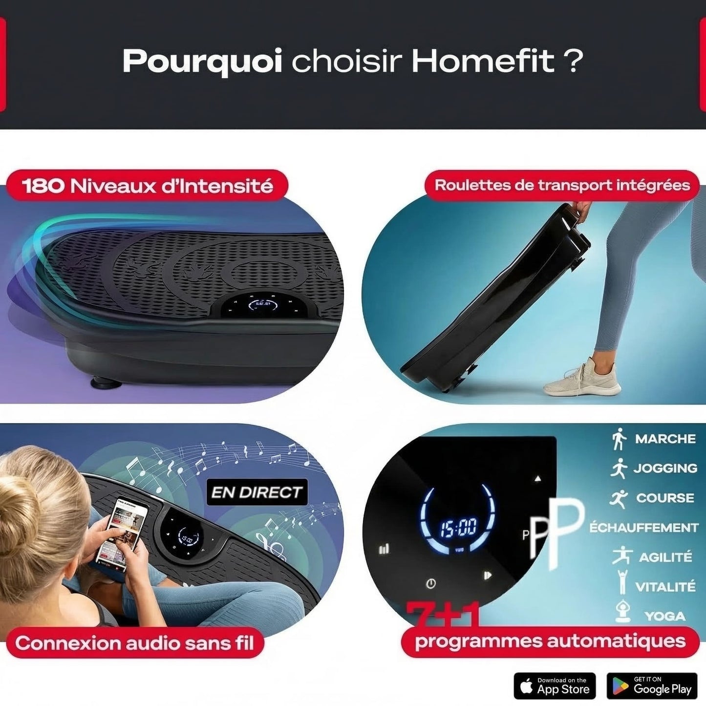 Plateforme vibrante HomeFit